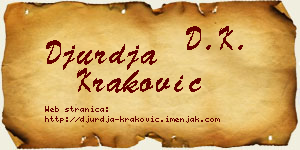 Đurđa Kraković vizit kartica